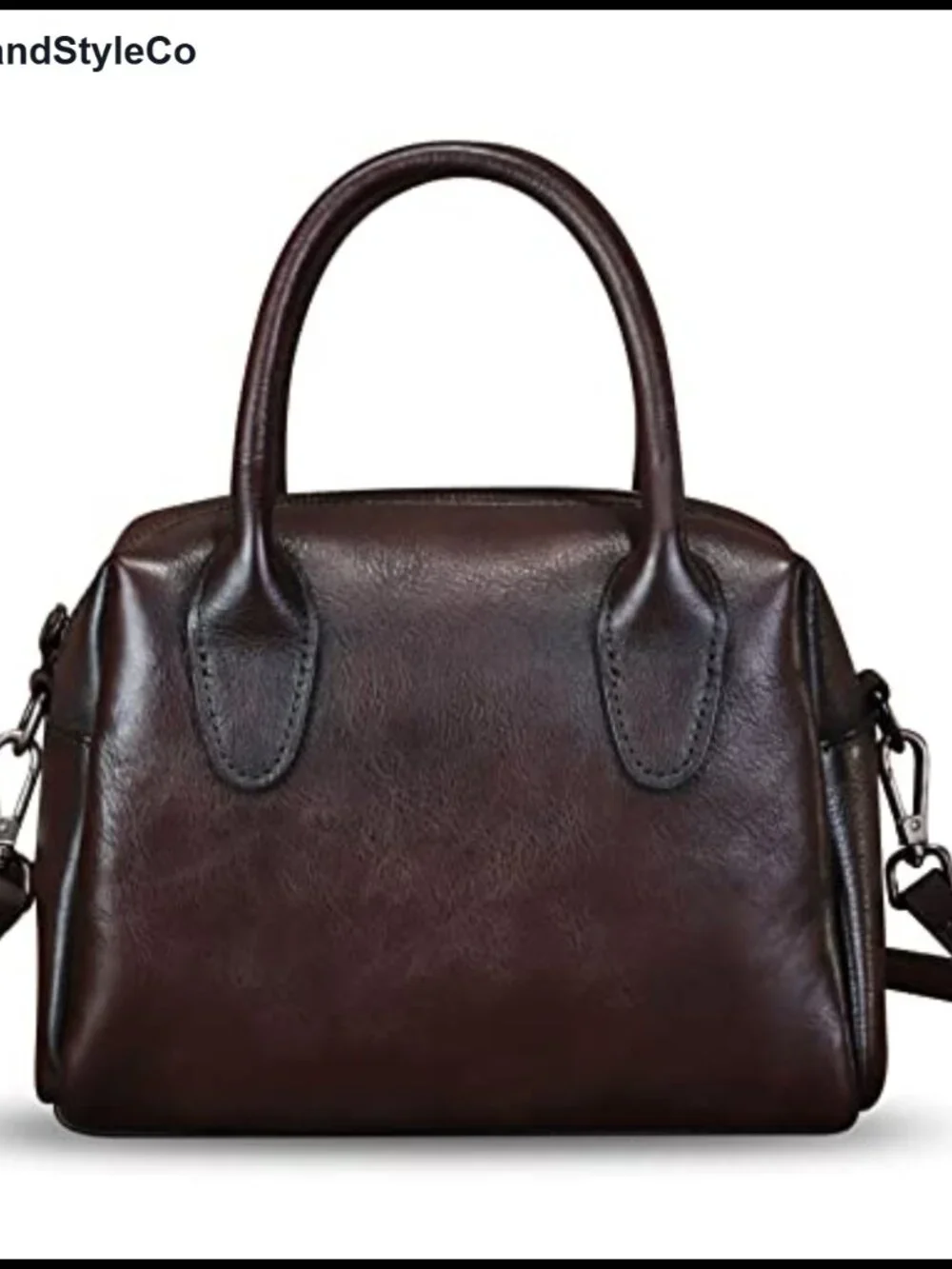 Genuine Leather Handbag for Women Leather Top Handle Purse Retro Handmade